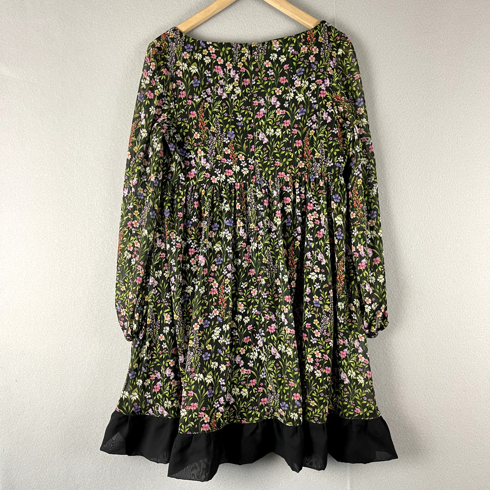 Amanda Uprichard Babydoll Dress Womens Medium Floral Whimsigoth Fairy READ - Picture 11 of 16